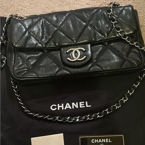 Chanel Black Quilted Shoulder Bag with Chain